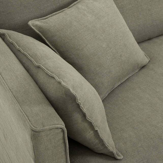 Κάλυμμα από χοντρό λινό stonewashed για τον καναπέ Camille