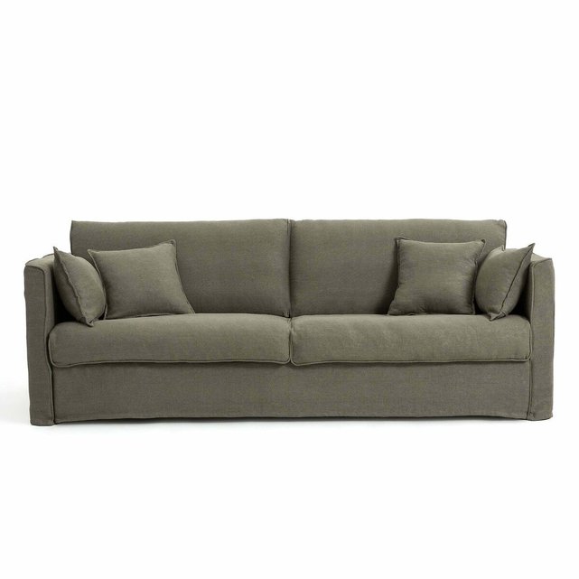 Κάλυμμα από χοντρό λινό stonewashed για τον καναπέ Camille