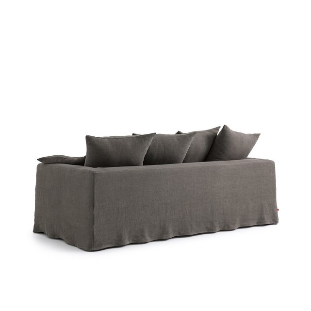 Καναπές-κρεβάτι από χοντρό λινό stonewashed, Marcoli