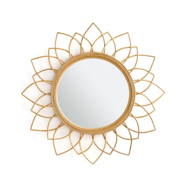 Καθρέφτης από ρατάν Ø90 εκ. σε σχήμα λουλουδιού, Nogu