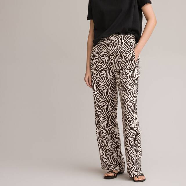 Φαρδύ παντελόνι με animal print