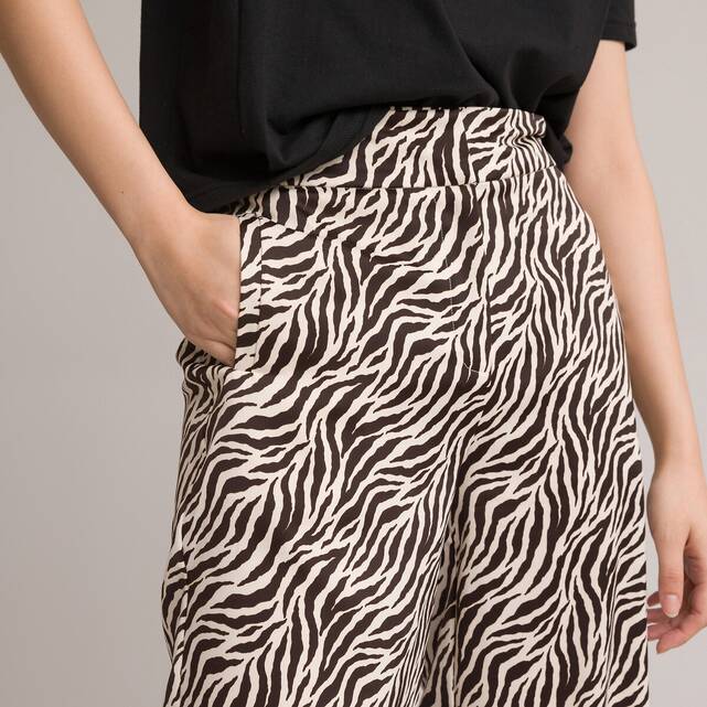 Φαρδύ παντελόνι με animal print