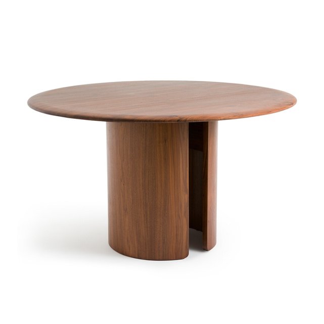 Στρογγυλό τραπέζι από μασίφ ξύλο καρυδιάς, Sculpta