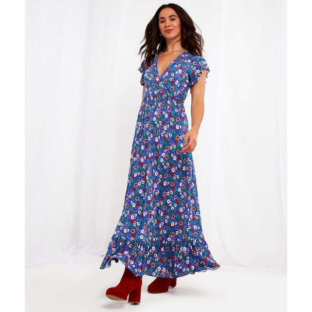 Μακρύ φόρεμα με φλοράλ μοτίβο