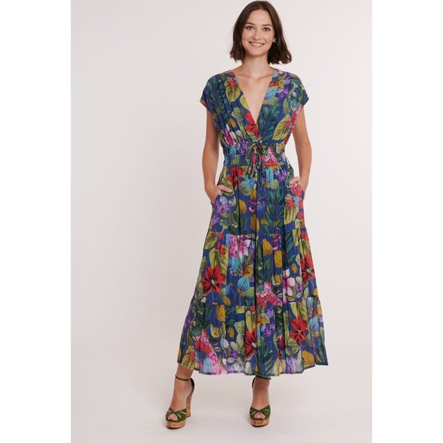 Μακρύ φόρεμα με φλοράλ μοτίβο, Calvi
