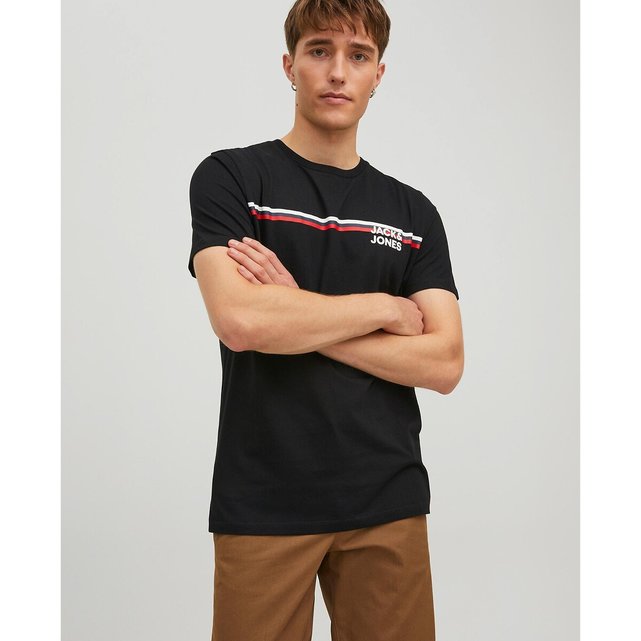 Κοντομάνικο T-shirt με στρογγυλή λαιμόκοψη, Atlas