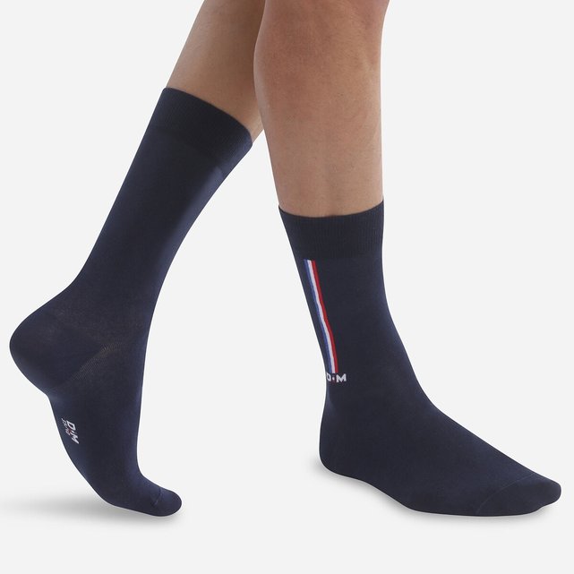 Ψηλές κάλτσες από βαμβακερό πενιέ με μοτίβο σημαία