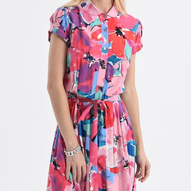 Σεμιζιέ φόρεμα με φλοράλ μοτίβο