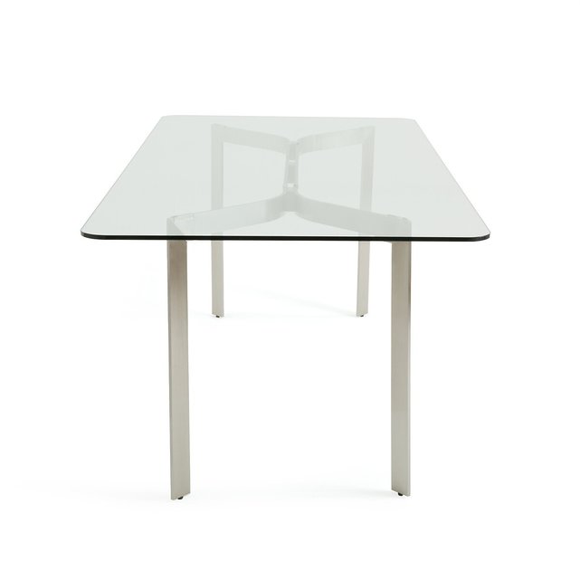 Τραπέζι από σκληρυμένο γυαλί και μέταλλο, Drio