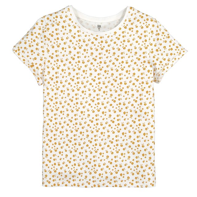 Κοντομάνικο T-shirt με φλοράλ μοτίβο