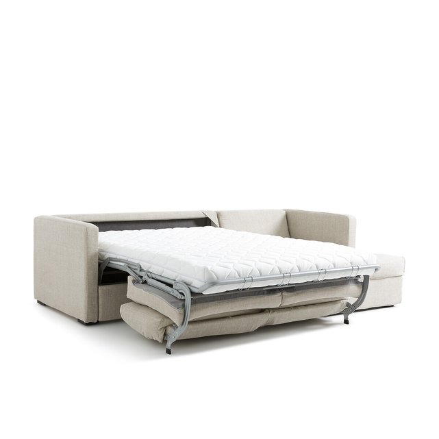 Πτυσσόμενος γωνιακός καναπές-κρεβάτι από βαμβάκι  λινό, Néo Kinkajou