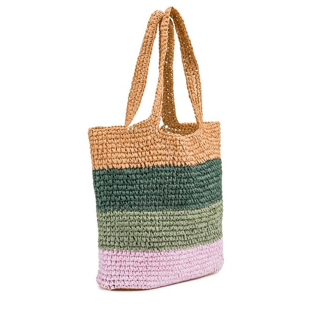 Τσάντα με χρωματιστές λωρίδες