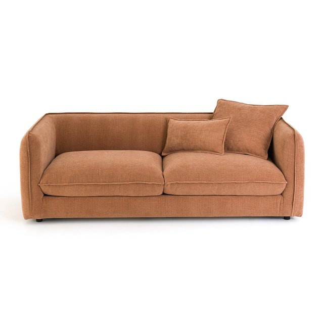 Τετραθέσιος καναπές με μελανζέ ταπετσαρία από πολυέστερ, Foca