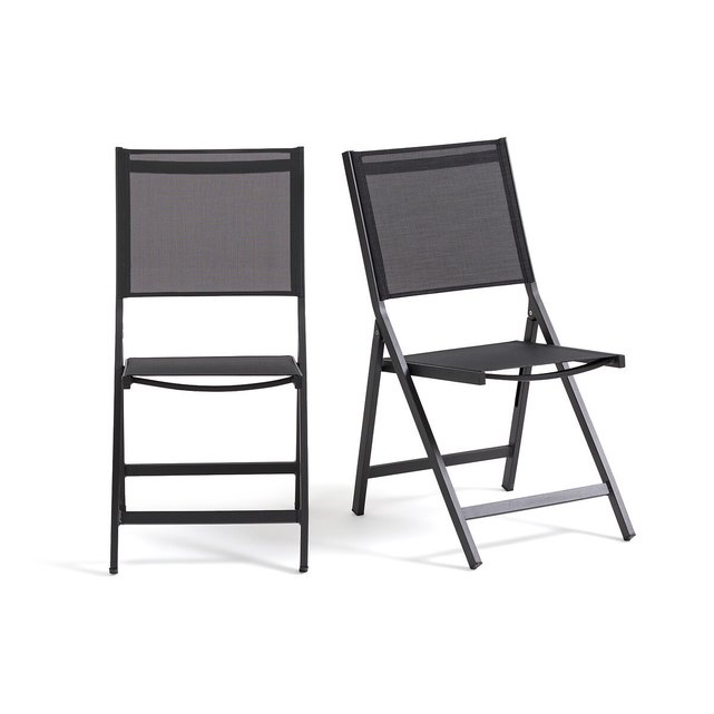 Σετ 2 πτυσσόμενες καρέκλες από αλουμίνιο, Zory