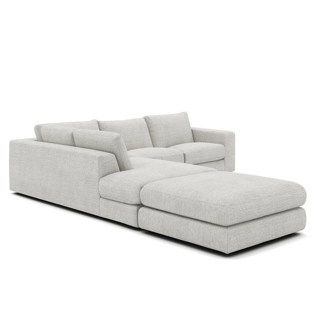 Γωνιακός καναπές με μελανζέ ταπετσαρία, Skander