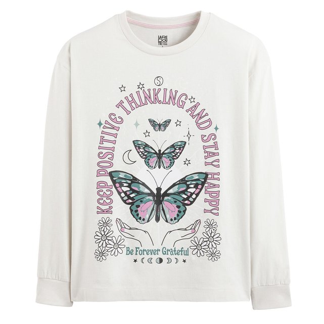 Μακρυμάνικη μπλούζα με μοτίβο πεταλούδες