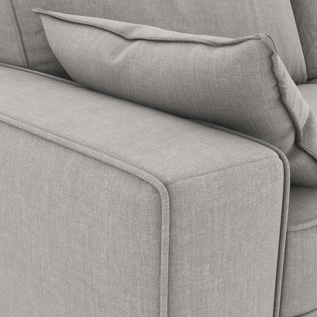 Γωνιακός καναπές-κρεβάτι από βαμβάκι/λινό με στρώμα latex, Cecilia