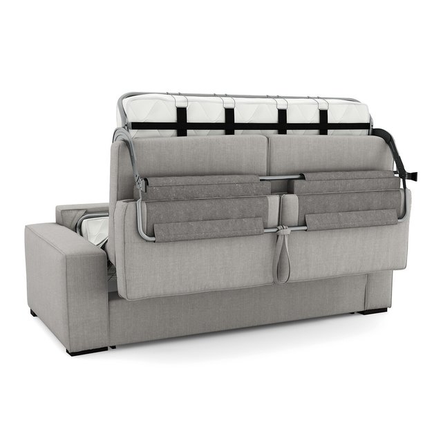 Καναπές-κρεβάτι από βαμβάκι/λινό με στρώμα τεχνολογίας Bultex, Cecilia