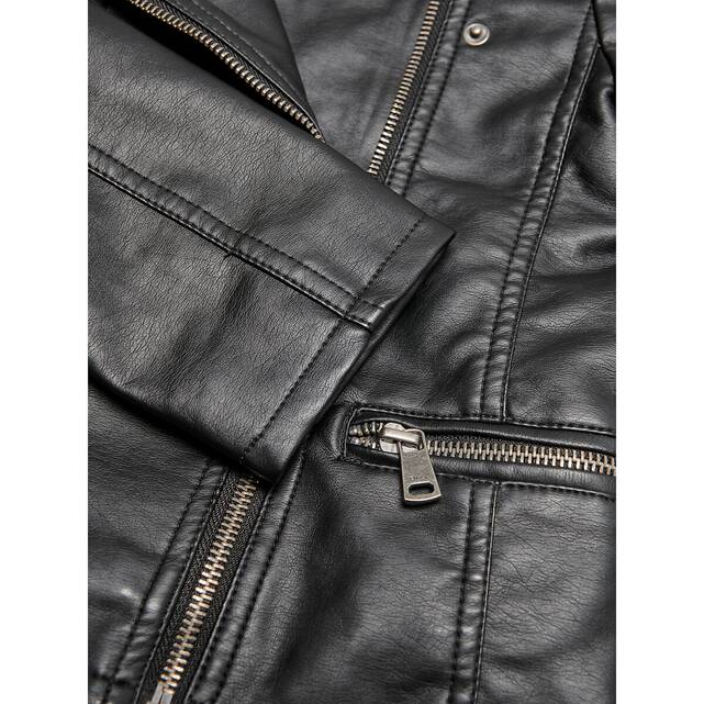 Μπουφάν από συνθετικό δέρμα σε στυλ biker