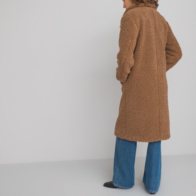 Μακρύ παλτό από συνθετική γούνα μουτόν