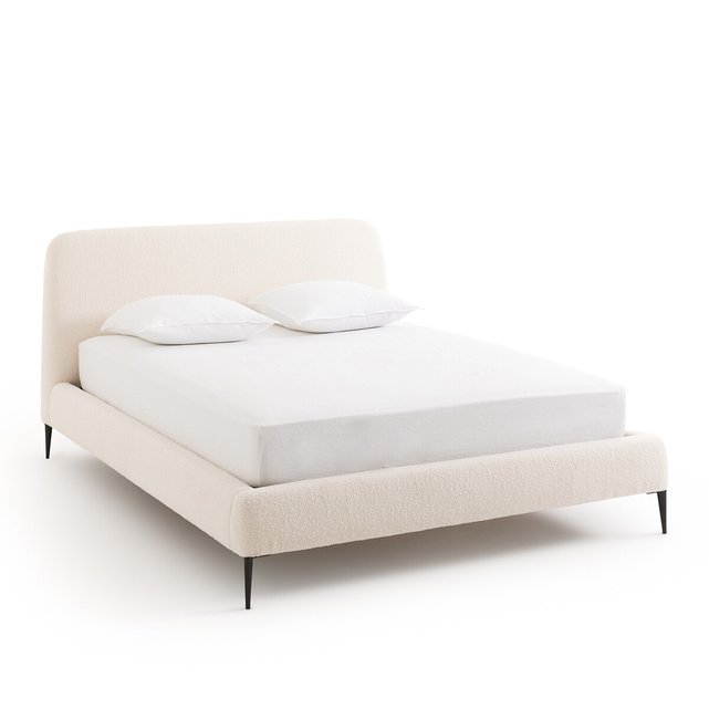 Κρεβάτι με μπουκλέ ταπετσαρία και τάβλες, Oscar, σχεδίασης E. Gallina