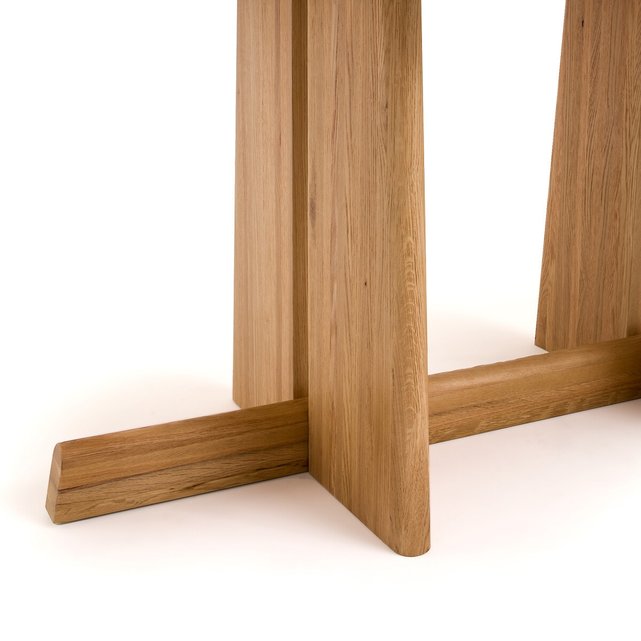 Τραπέζι τραπεζαρίας από μασίφ αμμοβολισμένο ξύλο δρυ, Boecy