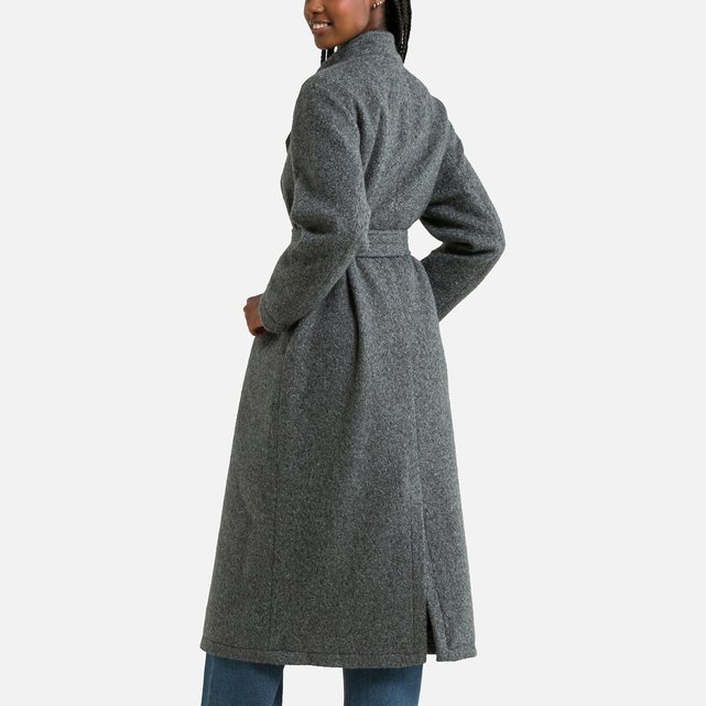 Μακρύ παλτό με ζώνη