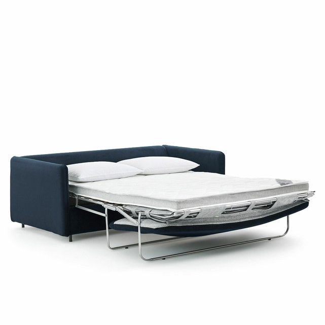 Τριθέσιος πτυσσόμενος καναπές-κρεβάτι από βελούδο, Ivete