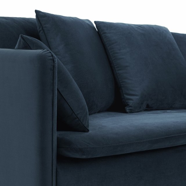 Τριθέσιος πτυσσόμενος καναπές-κρεβάτι από βελούδο, Ivete