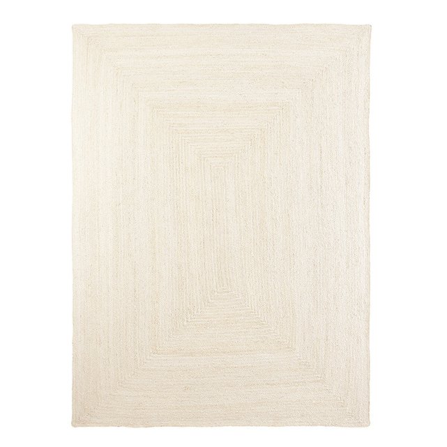 Ορθογώνιο χαλί XL από λευκασμένη γιούτα, Aftas