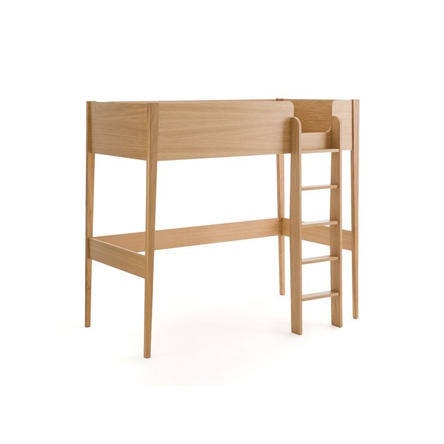 Κρεβάτι-κουκέτα από καπλαμά ξύλου δρυ με τάβλες, Alceste