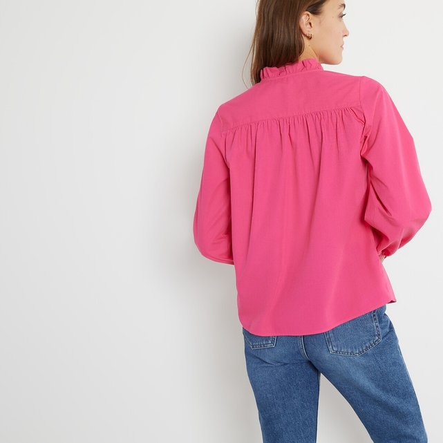 Μακρυμάνικη μπλούζα με γιακά σε βικτωριανό στυλ