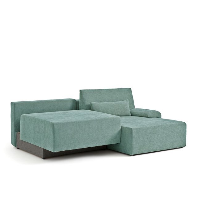 Γωνιακός καναπές-κρεβάτι με ανάγλυφη ταπετσαρία, Maona