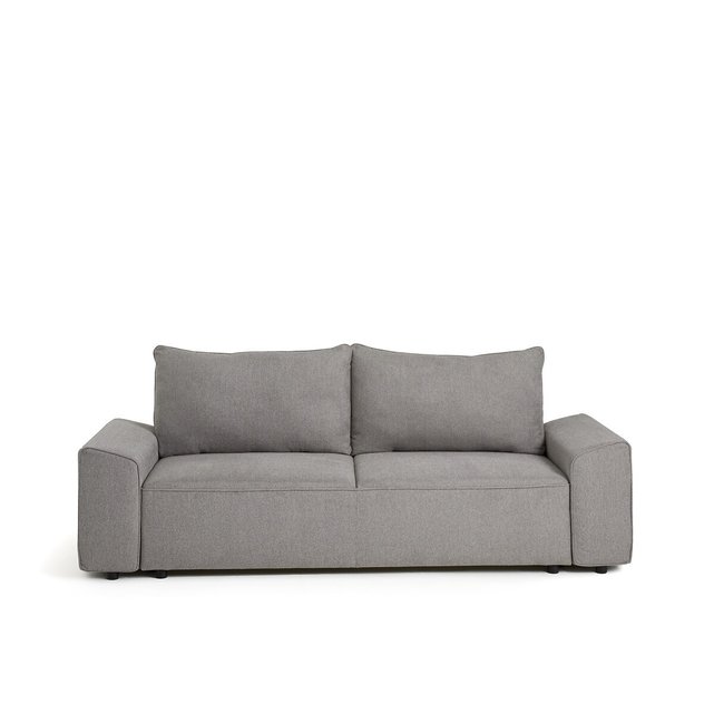 Τριθέσιος καναπές-κρεβάτι με ανάγλυφη ταπετσαρία, Lidia