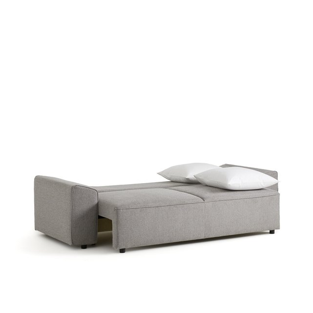 Τριθέσιος καναπές-κρεβάτι με ανάγλυφη ταπετσαρία, Lidia