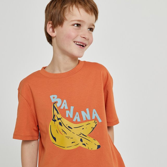 Κοντομάνικο T-shirt oversize με στάμπα μπανάνες μπροστά