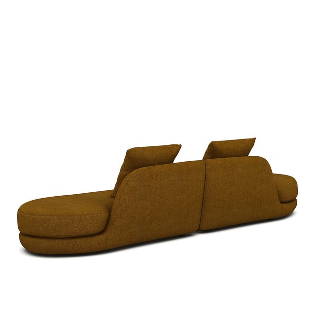 Τετραθέσιος καναπές με μελανζέ ψαθωτή ταπετσαρία, Alessio