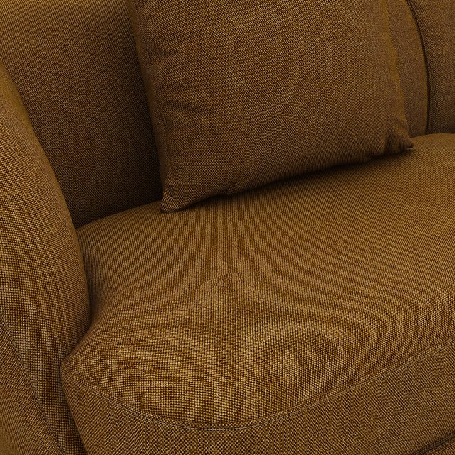 Γωνιακός καναπές με μελανζέ ψαθωτή ταπετσαρία, Alessio
