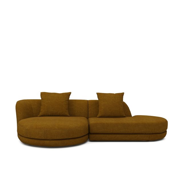 Γωνιακός καναπές με μελανζέ ψαθωτή ταπετσαρία, Alessio