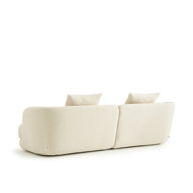 Πενταθέσιος καναπές με μπουκλέ ταπετσαρία από πολυέστερ, Alessio