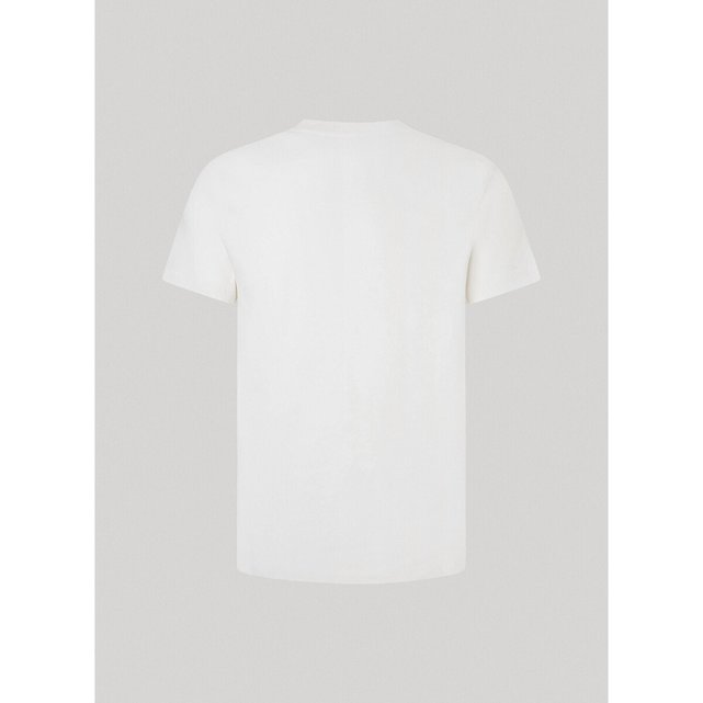 Κοντομάνικο slim T-shirt με στάμπα μπροστά