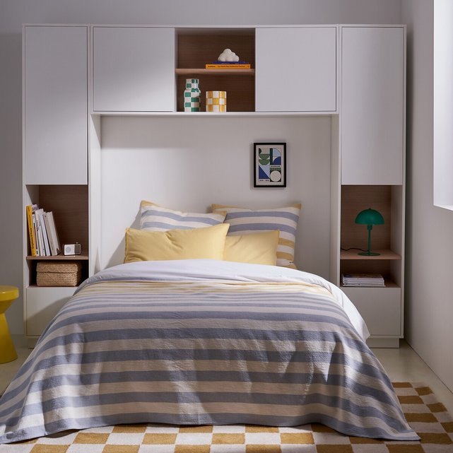Βαμβακερό κάλυμμα κρεβατιού με πολύχρωμες ρίγες, Aldo
