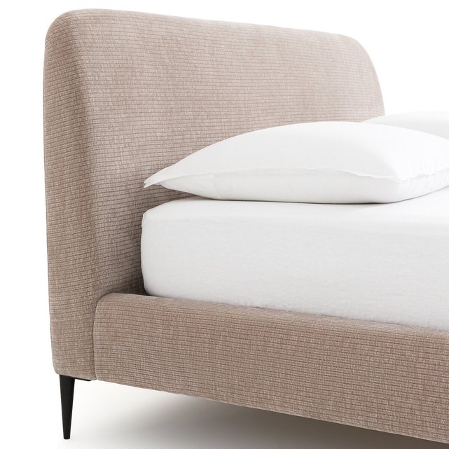 Κρεβάτι με βελούδινη ταπετσαρία και τάβλες, Oscar, σχεδίασης E. Gallina