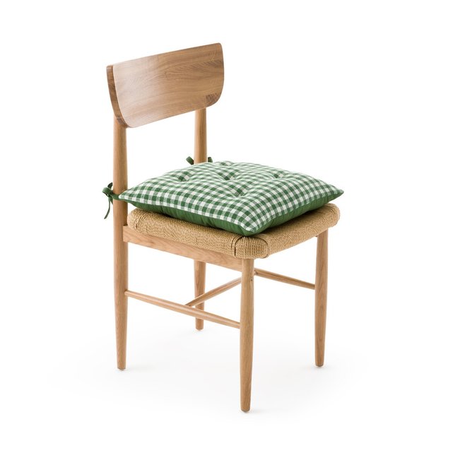Μαξιλάρι καρέκλας με μικρά καρό, 40x40 εκ., Edith