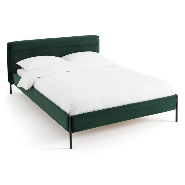 Καπιτοναρισμένο κρεβάτι από βελούδο με τάβλες, Obias