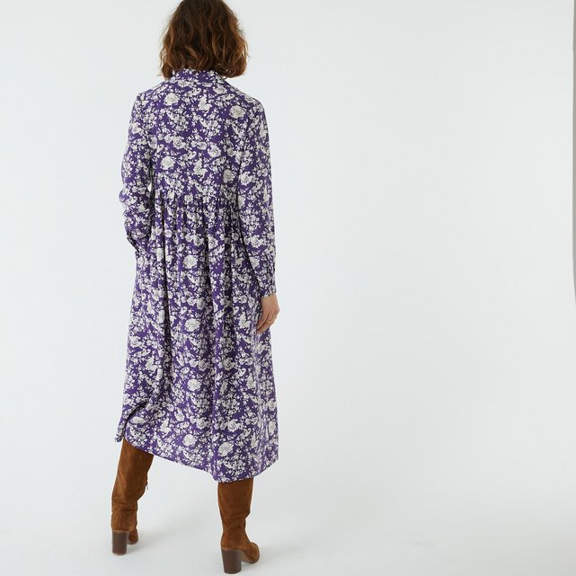 Μακρύ σεμιζιέ φόρεμα με φλοράλ μοτίβο