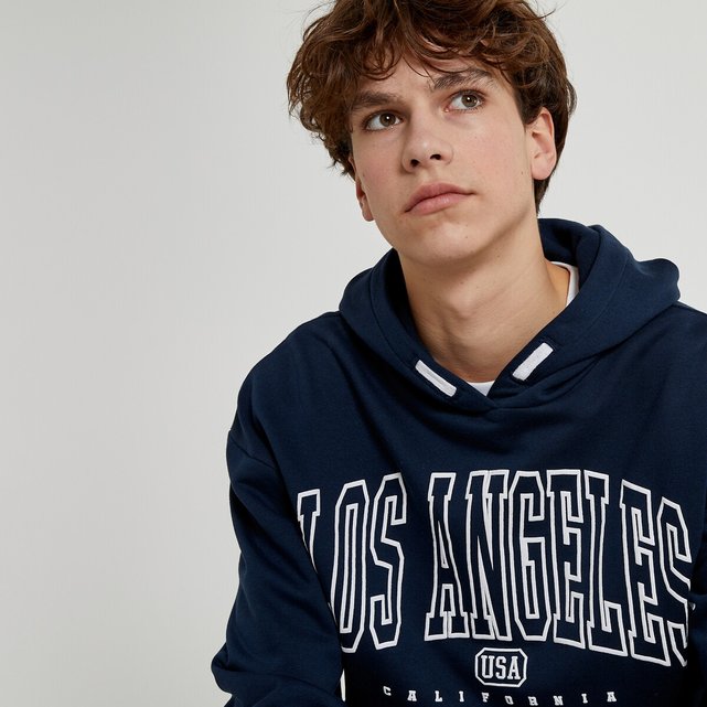Φούτερ oversize από φανέλα με κουκούλα
