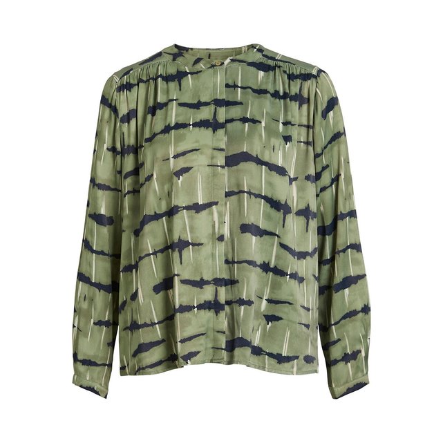 Σατινέ μπλούζα με μοτίβο ζέβρας