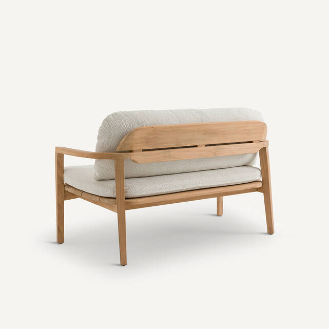 Διθέσιος καναπές κήπου από μασίφ ξύλο teak, Cordano