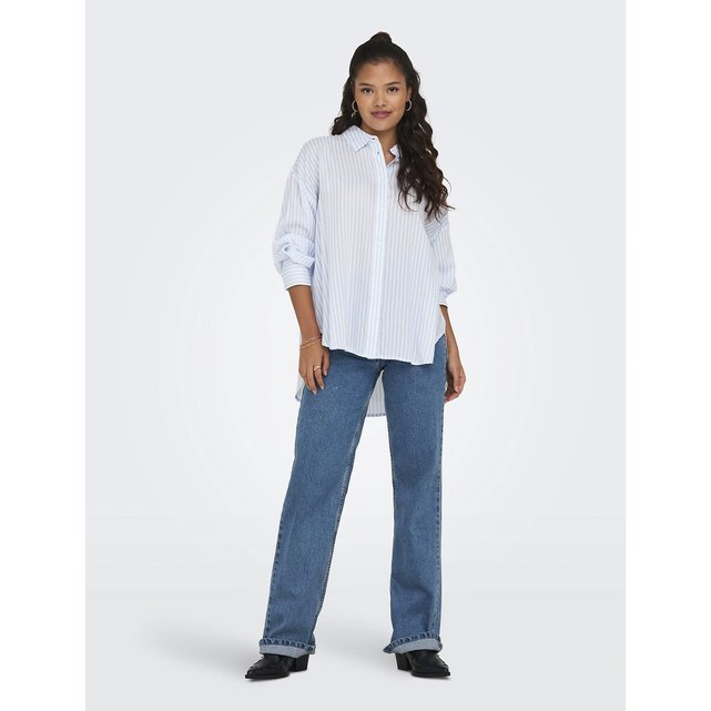Ριγέ πουκάμισο oversize